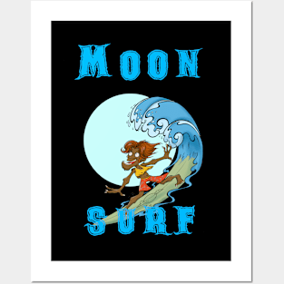 Moon Surf Posters and Art